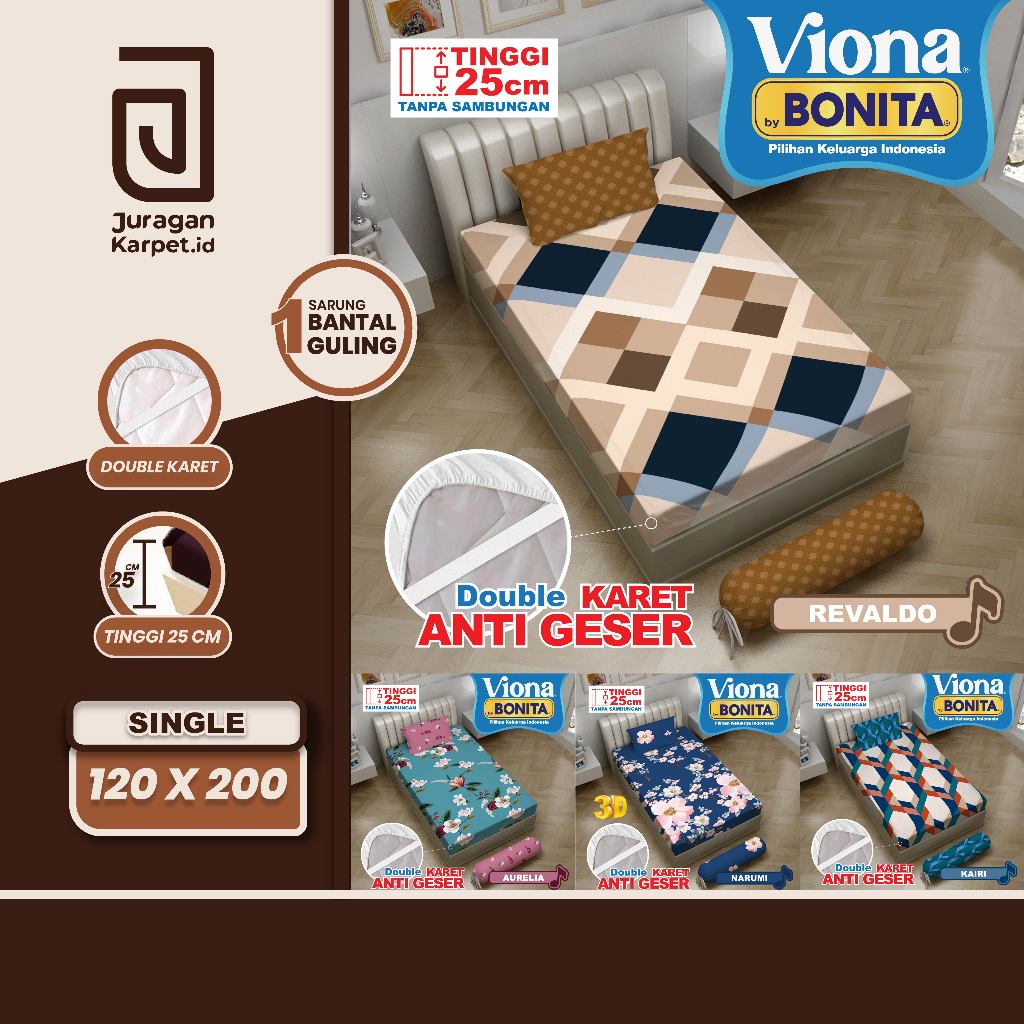 VIONA SINGLE BEDSHEET 120X200