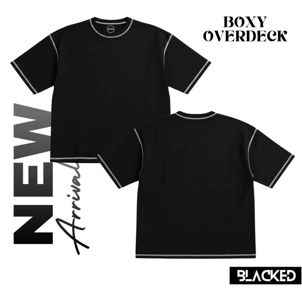 PLAIN BOXY OVERDECK T-SHIRT / BOXY OVERDECK TEES / PLAIN BOXY OVERDECK CLOTHES / PLAIN OVERDECK T-SH