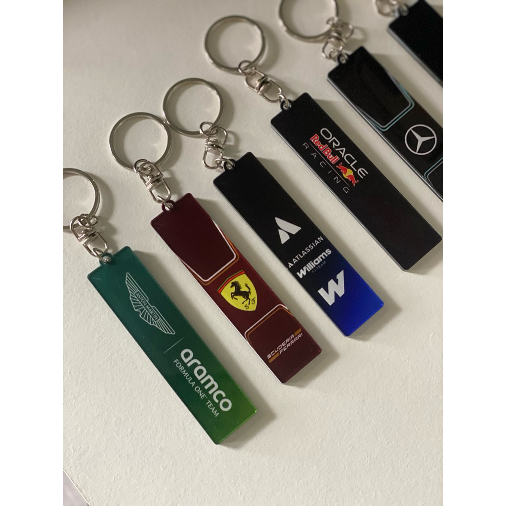 GANTUNGAN F1 พวงกุญแจทีมโลโก้อุปกรณ์เสริมพวงกุญแจ