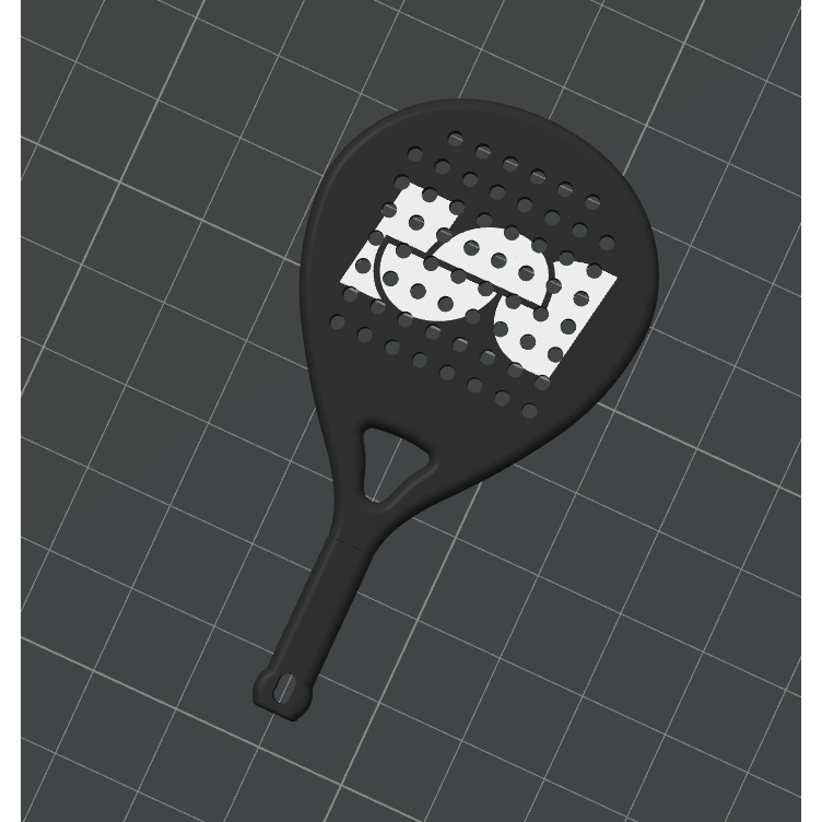 CUSTOM -- Miniature 3D การพิมพ์แร็กเก็ต Padel Tonnis 4 ซม.x 7 ซม.ไม่มีพวงกุญแจสําหรับอุปกรณ์เสริม (C