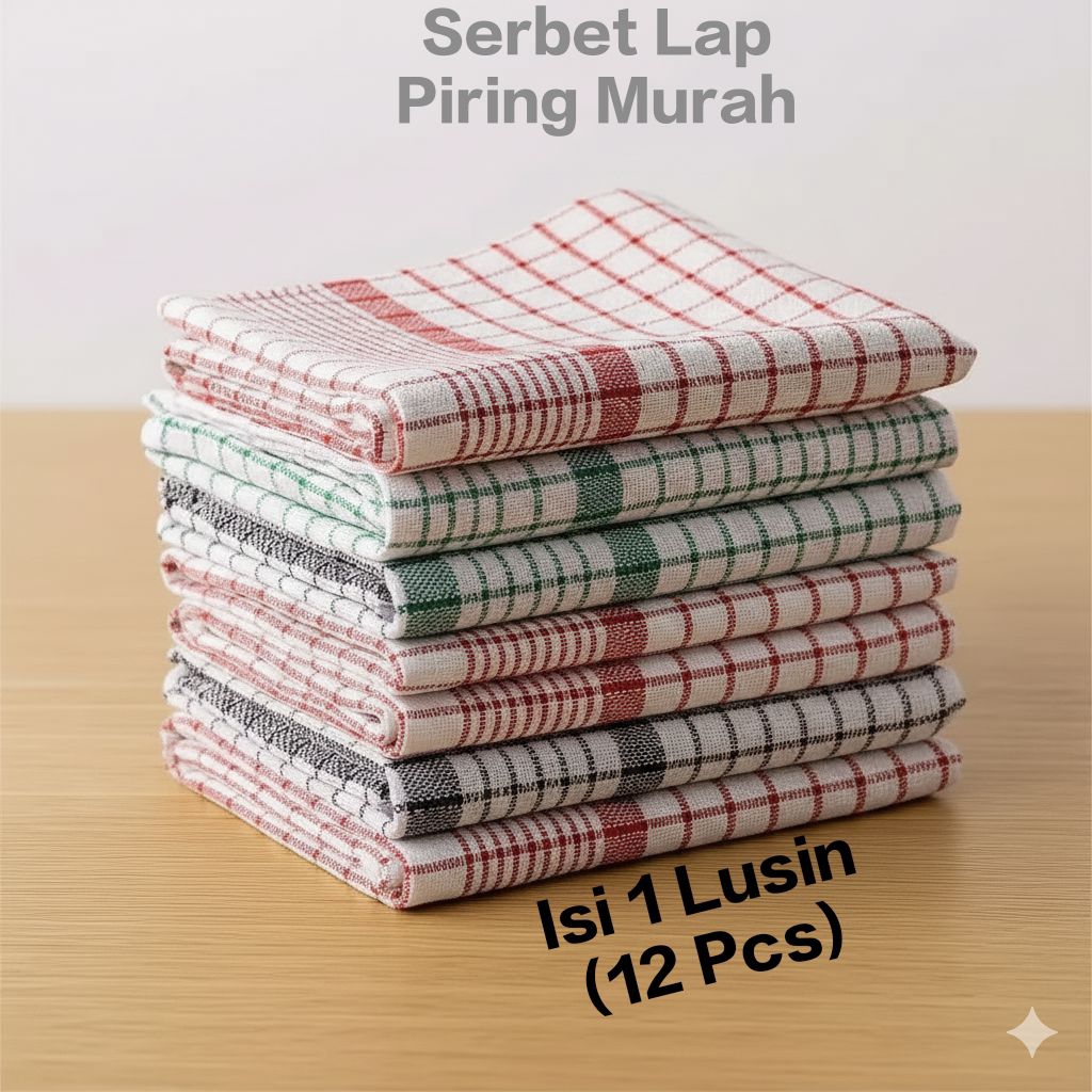 1 DOZEN WHITE DISHWEAR NAPKINS/MULTIPURPOSE NAPKINS