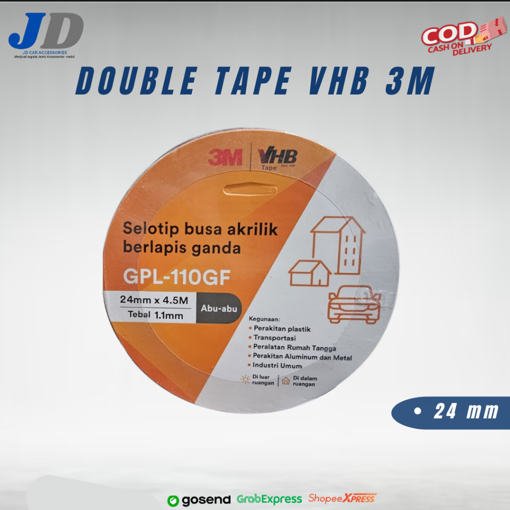 ใหม่ทั้งหมด! 3M VHB Tape Double Tape 24/24mm x 4.5m (สําหรับอาคารและยานยนต์)