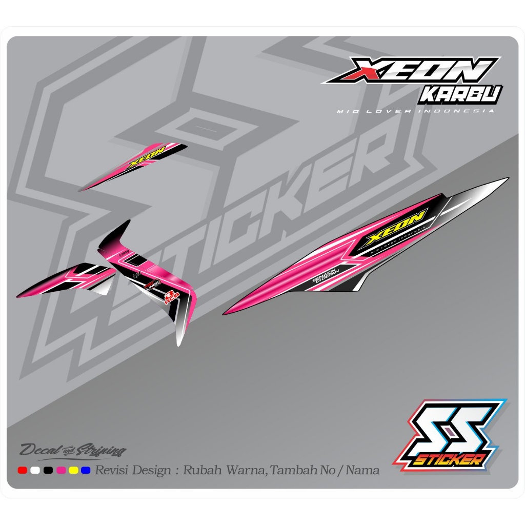 สติ๊กเกอร์ติดมอเตอร์ไซค์ XEON CARBON DESIGN 09