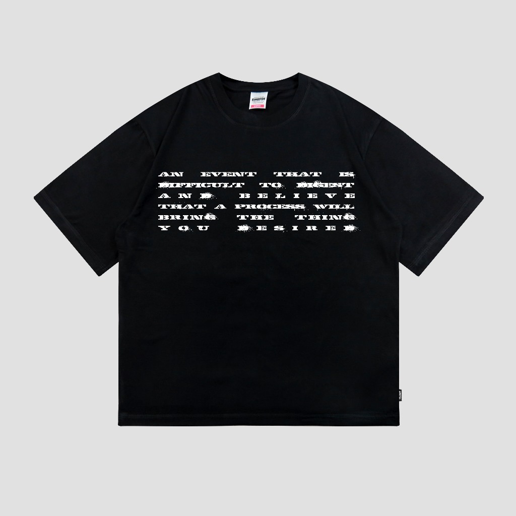 EMEFDI TSHIRT OVERSIZE รหัส NARRATIVE BLACK - COTTON OVERSIZE TSHIRT