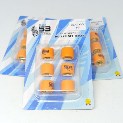 BEAT HOT 53 KVY 8G ROLLER SET BEAT KVY HOT 53 ROLLER PACKAGE BEAT 8G + สีเหลือง/สีฟ้า SLIDER