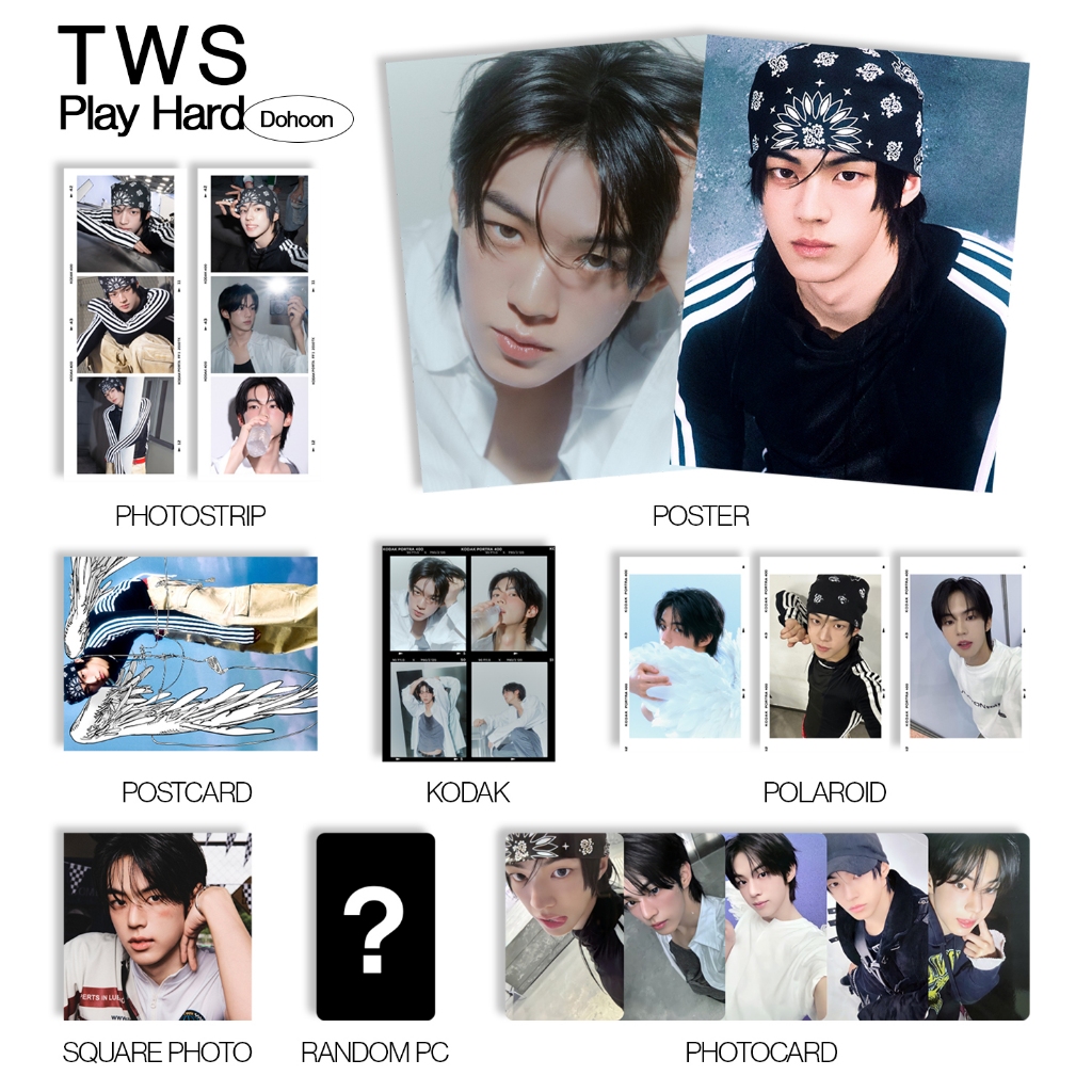 [สมาชิก] Kpop Fankit Tws Play โปสเตอร์แข็ง Photocard โปสการ์ด