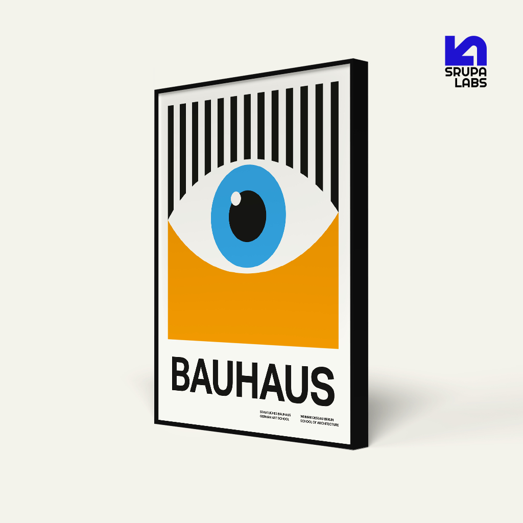 โปสเตอร์ Bauhaus Eye Geometry Frame & MDF 40x60 ซม | 30x40 ซม | 20x30 ซม