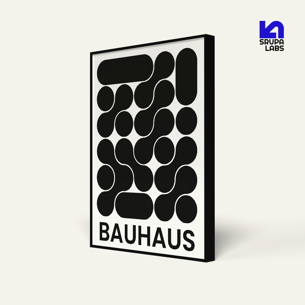 Bauhaus Organic Blocks 40x60 cm Frame & MDF Poster | 30x40 ซม | 20x30 ซม