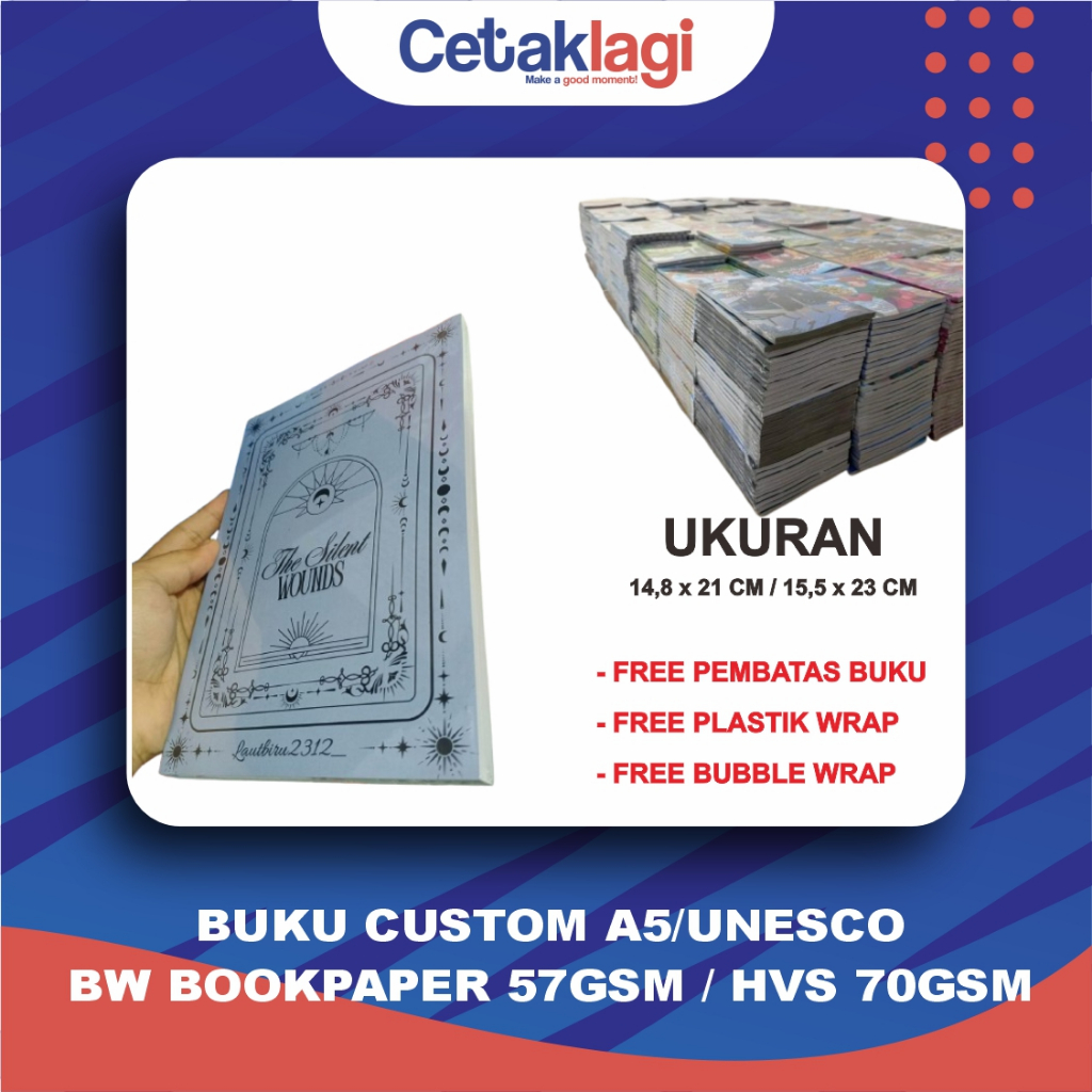 พิมพ์หนังสือสีดําและสีขาวที่กําหนดเอง A5/UNESCO | พลาสติกและพลาสติกฟรี | BOOKPUPPER 57/ HVS (70)