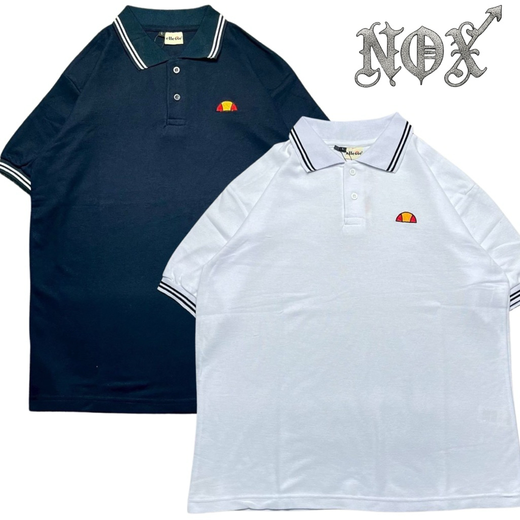 ELLESSE เสื้อโปโลผู้ชายคอปกลาย CVC Pique และปักโลโก้