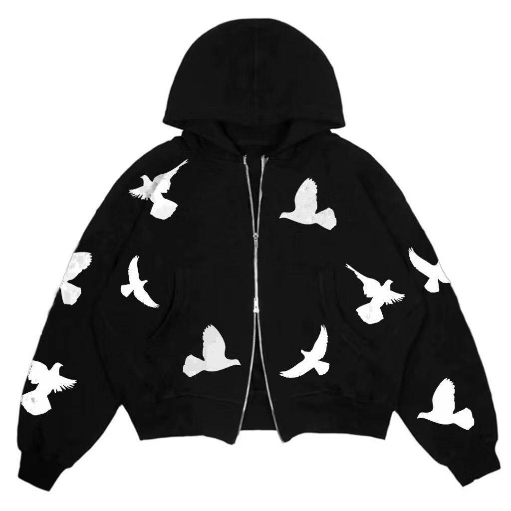 COOL FGL OVERSIZE DOUBLE ZIPPER BOXY HOODIE SWETER สําหรับผู้ชายและผู้หญิง