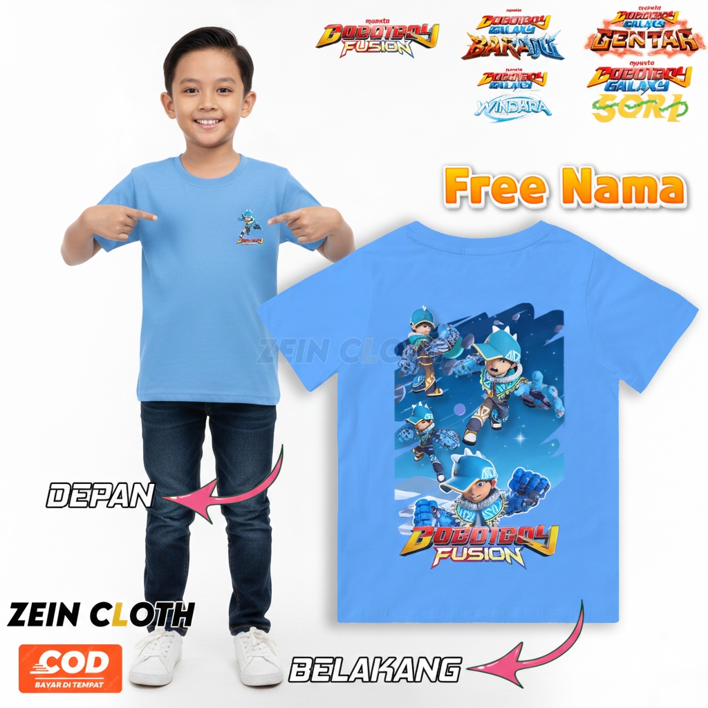 Boboiboy Glacier Kids T-Shirt / Boboiboy Galaxy Glacier Kids Shirt - ชื่อฟรี