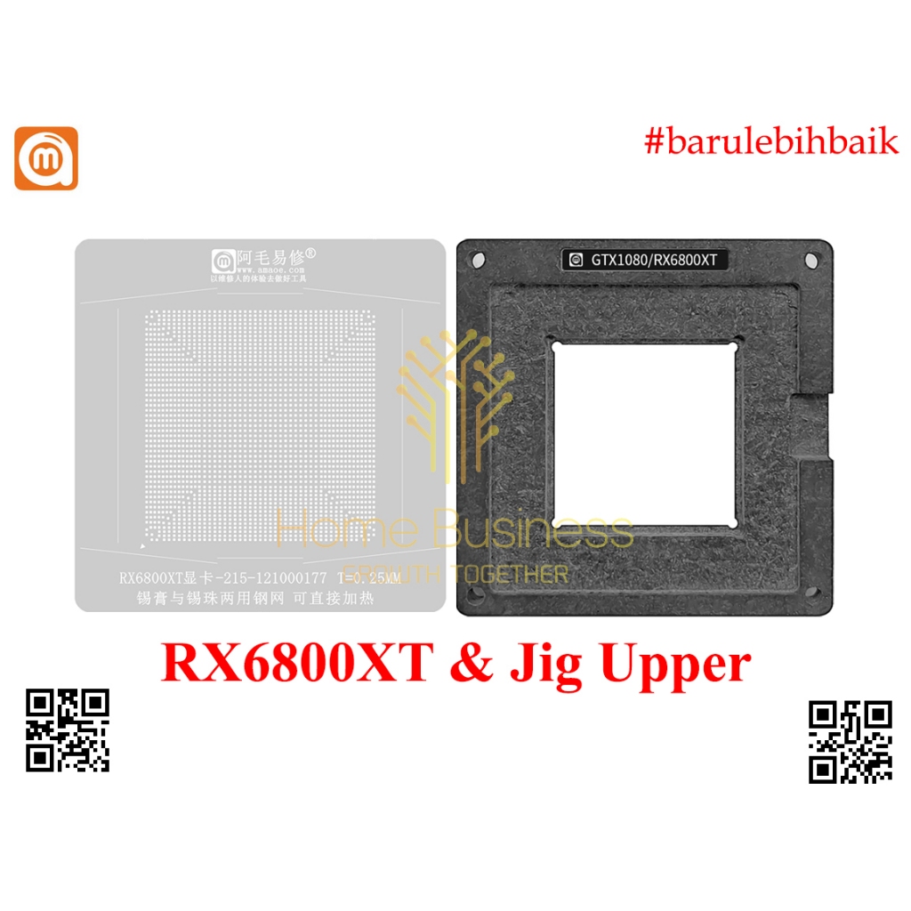 Amaoe ลายฉลุ BGA Reballing GPU AMD RX6800XT RX6800 XT RX 6800 215-0121000177 GTX1080 Jig Upper Stenc
