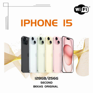 IPHONE 15 WIFI ONLY  SECOND ORIGINAL BEKAS FULLSET IPHONE 14 WIFI ONLY 128GB 256GB
