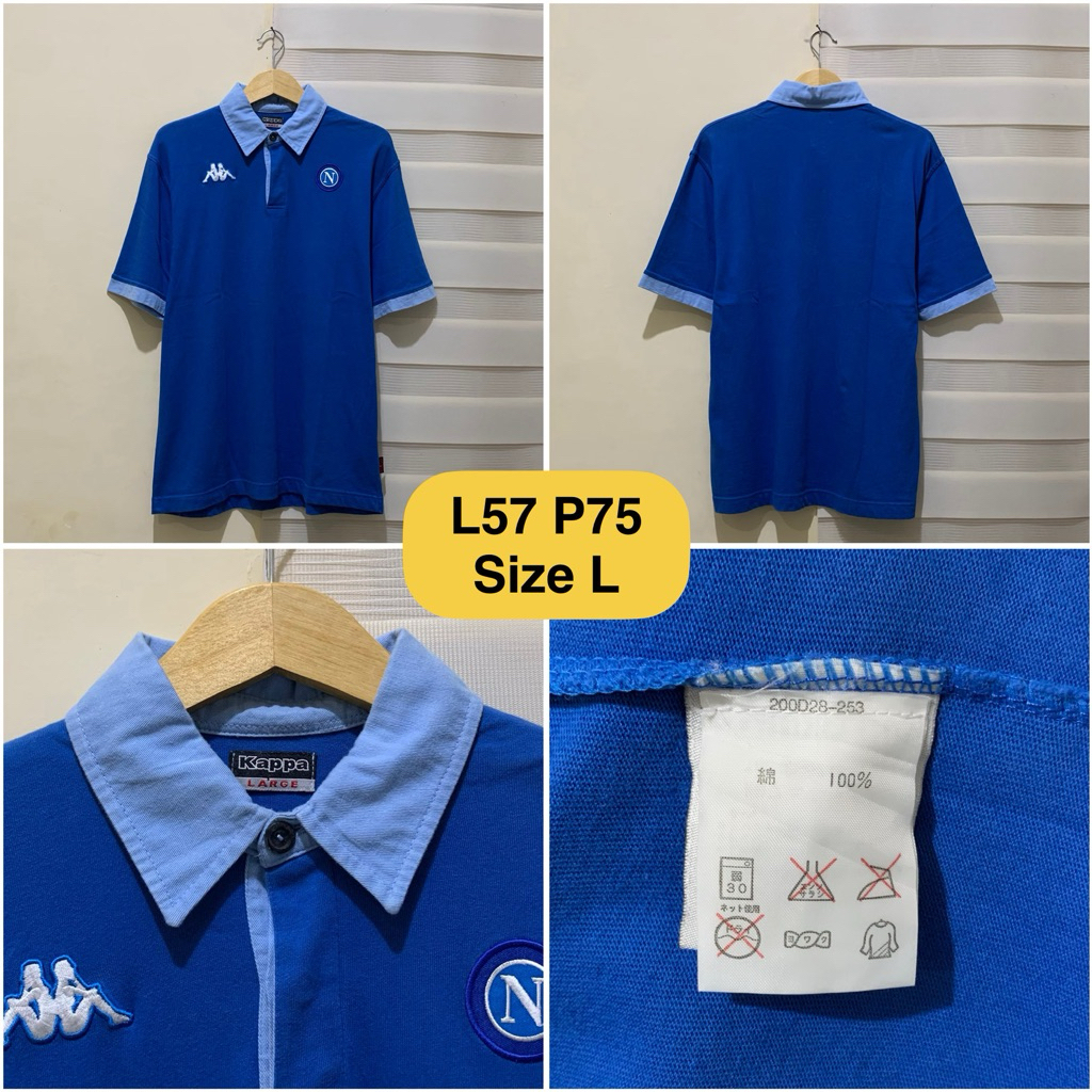 เสื้อโปโล Kappa Napoli สีน้ําเงินดั้งเดิม