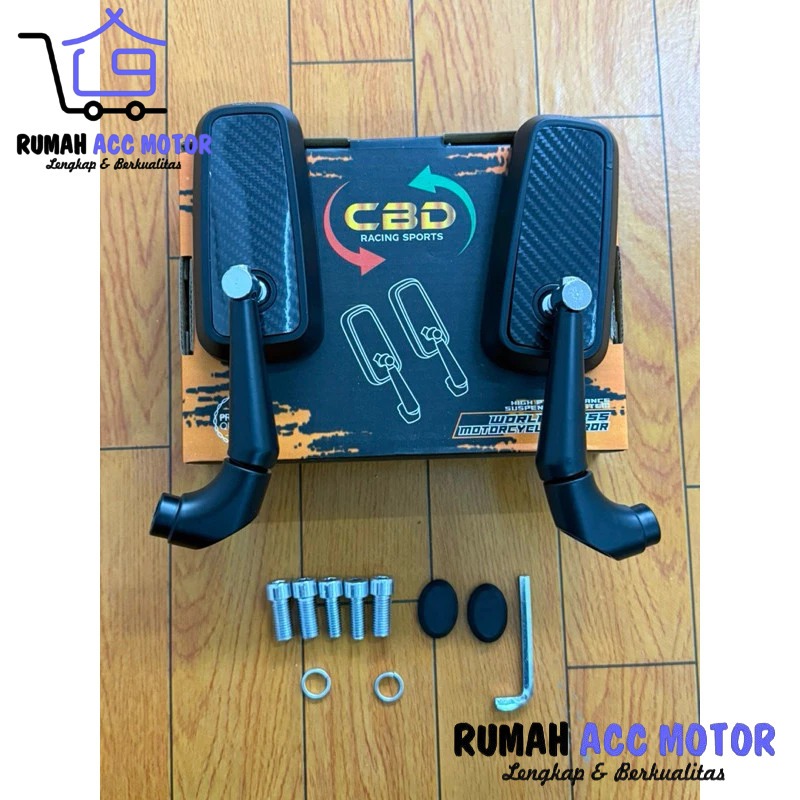 CBD กระจกสี่เหลี่ยม รุ่น S2R Carbon Universal Motorcycle