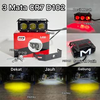 Lampu Tembak Laser 3 Mata CR7 D102 Original M Series Full Aluminium Waterproof