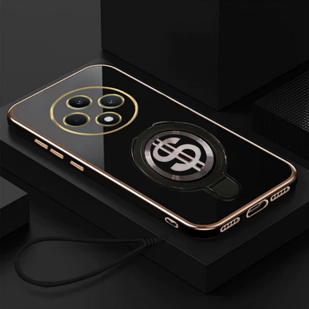 HP TECNO SPARK 30C 30 PRO Plating Dollar Ring Stand เคสชาร์จไร้สาย