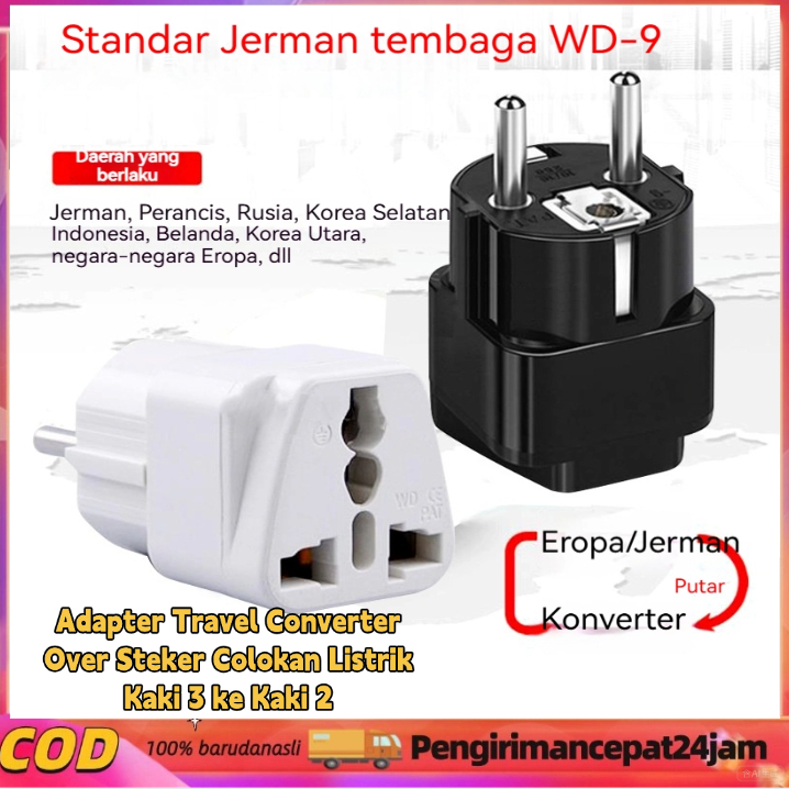 CLEARANCE Adapter Travel Converter Over Plug ปลั๊กไฟฟ้า 3 ขาถึง 2 ขา