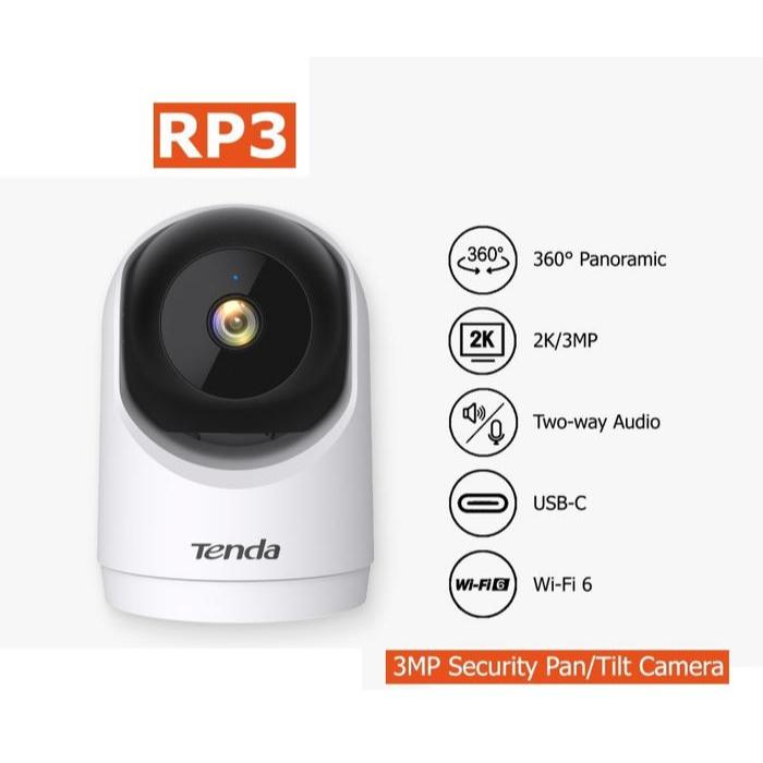 Tenda RP3 3MP Security Pan/Tilt IP Camera กล้องวงจรปิด rp 3 กล้องหุ่นยนต์ mp