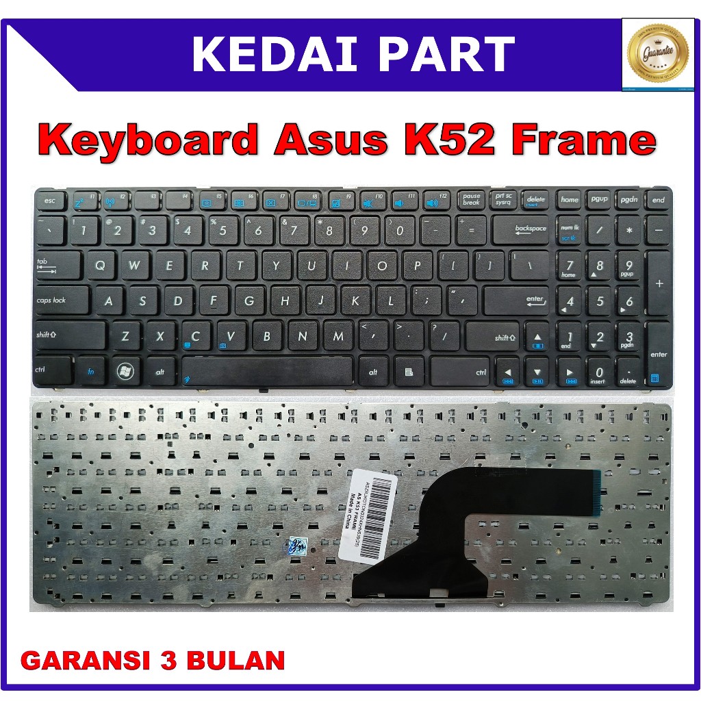 Asus K52 K52F K52J K52JC K53 K53E X54C K53S K53SD K53SV A53 G51 G51J G60 G72 คีย์บอร์ด
