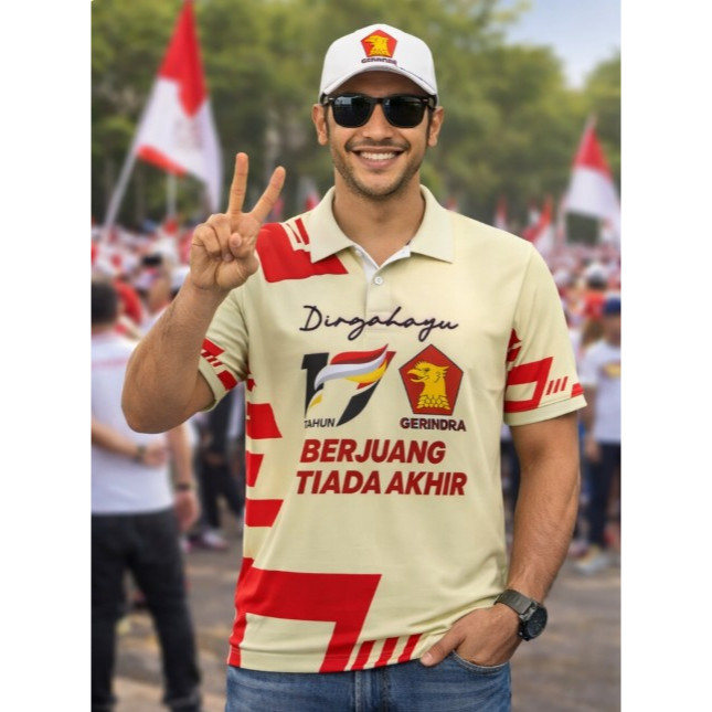 GERINDRA PARTY HUT - GERINDRA 17th Hut เสื้อยืด - เสื้อปาร์ตี้ Gerridra 17th Anniversary 2026