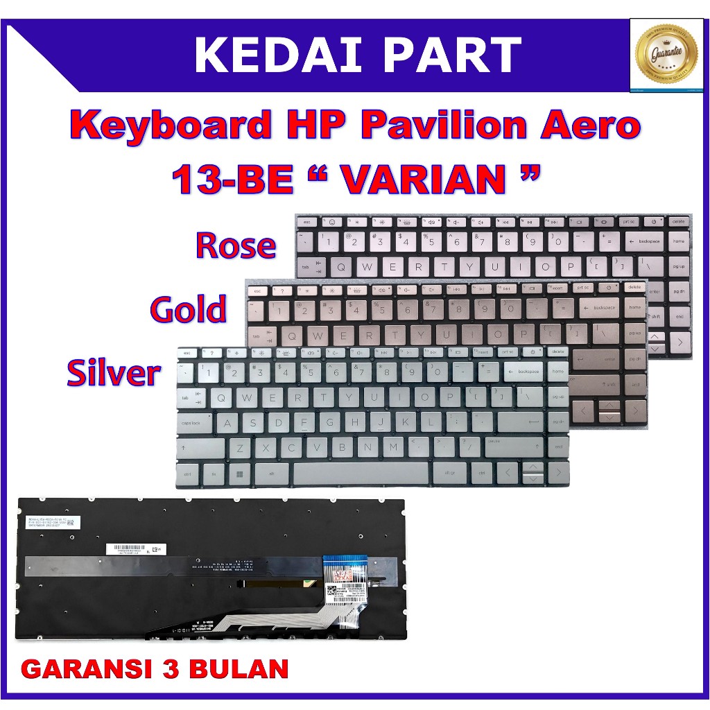HP Pavilion Aero 13-BE 13-BE0158AU 13-BE0156 13-BE1104 490.-0NE07.0L0S SN10PWB3A M46021-071 แบ็คไลท์