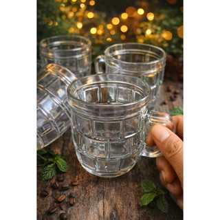 AY - [ 6 Pcs Gelas Kopi ] Gelas Kopi Gagang Tebal BM 19006