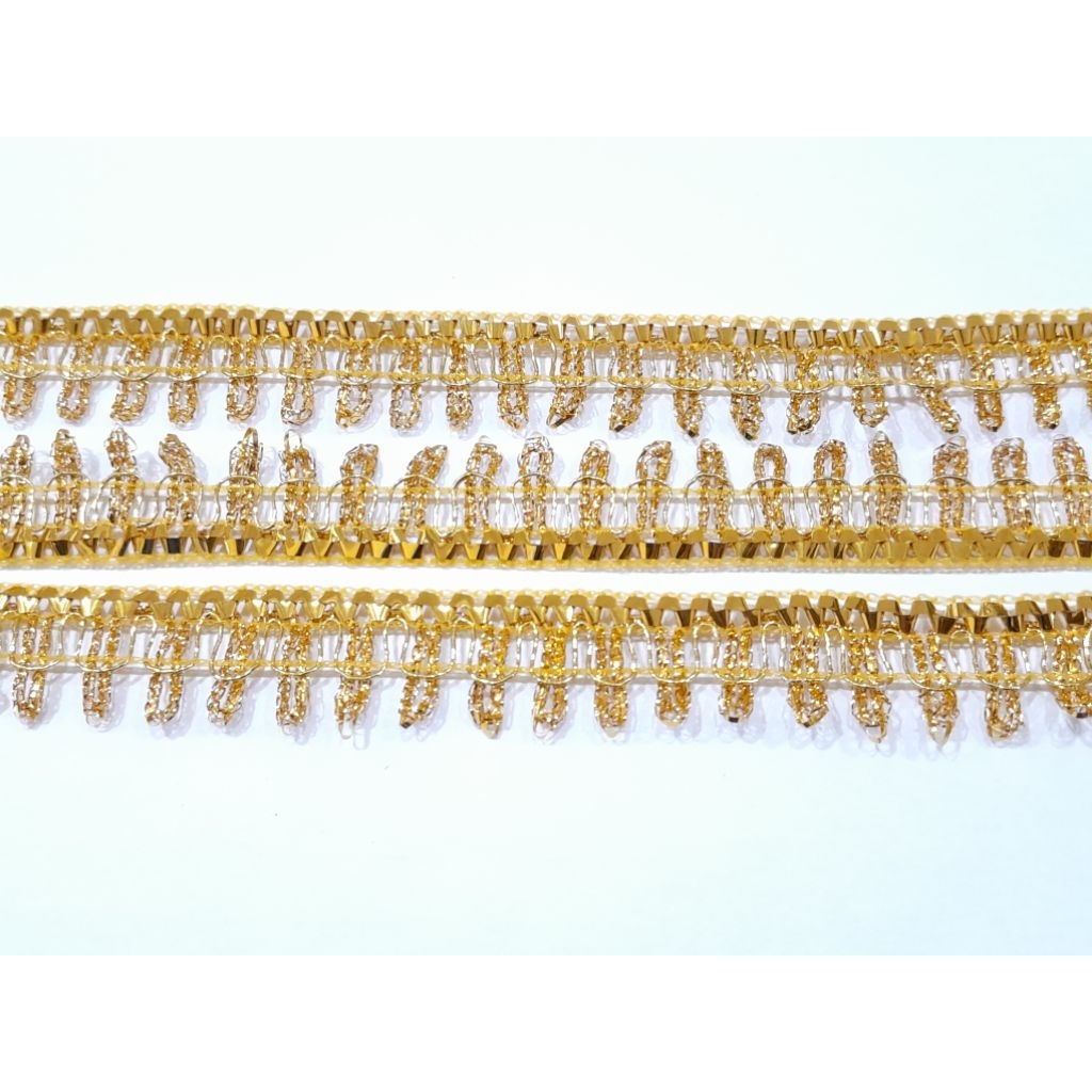(ROLL) Lucky KTC 88 Gold List Lace กว้าง ±2ซม. / KTC Gold Lace