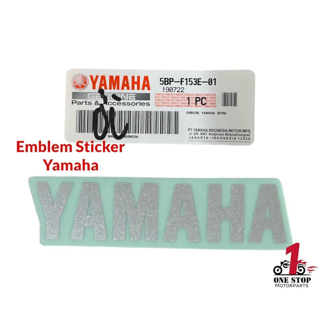 EMBLEM STICKER TOOLBOX LOGO YAMAHA SILVER RX KING ORIGINAL YAMAHA 5BP-F153E-01
