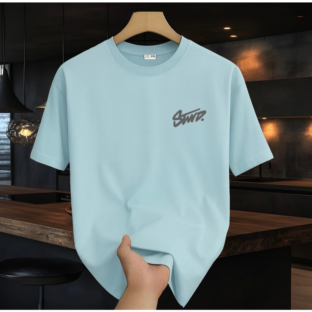 เสื้อยืดแขนสั้นผู้ชายและผู้หญิง / STWD Sp Silver Shirt / คุณภาพระดับพรีเมียม 24s Combed Cotton Distr