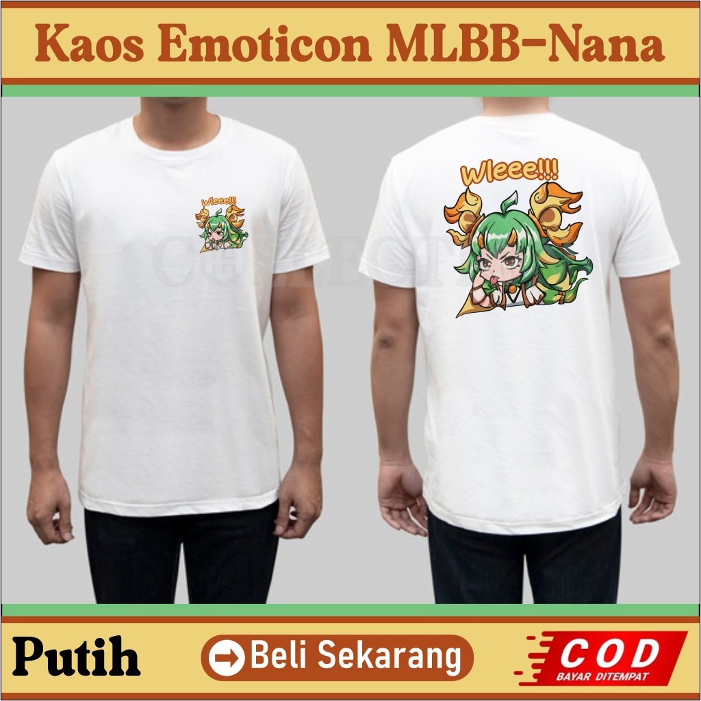 เสื้อยืดตํานานมือถือ เสื้อยืด Emoji mlbb เสื้อยืด Emoticon MLBB Emot Nana Mistbender