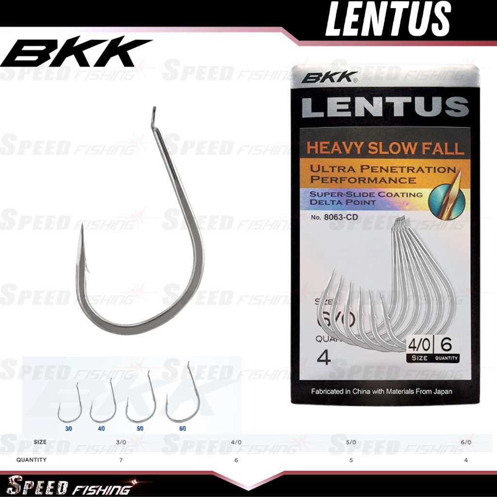 BKK Lentus Heavy Slow Fall Hook Jigging Fishing Hook