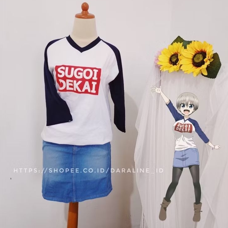 Uzaki Hana อะนิเมะคอสเพลย์เครื่องแต่งกาย Uzaki-chan ต้องการแขวนคุณภาพสูง