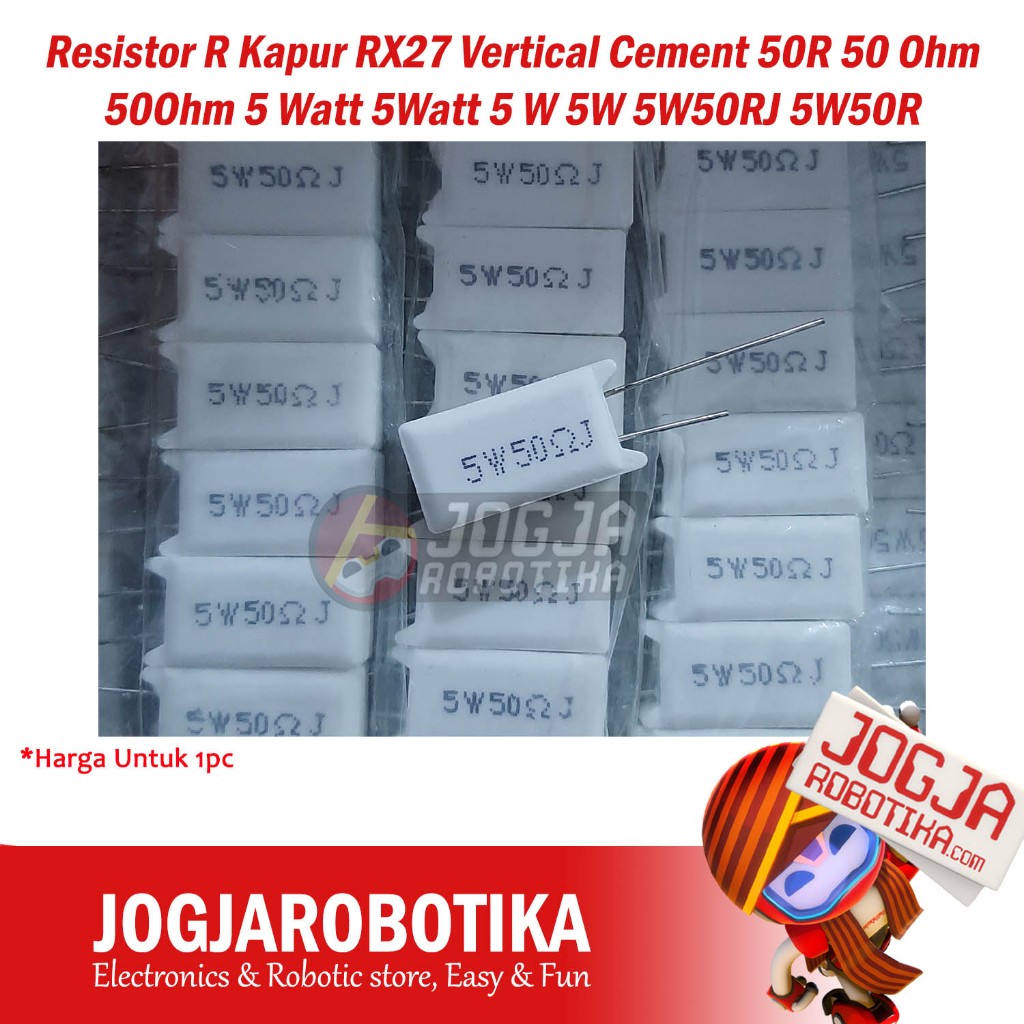 R Lime Resistor RX27 ซีเมนต์แนวตั้ง 50R 50 Ohm 50Ohm 5 วัตต์ 5 วัตต์ 5 วัตต์ 5W50RJ 5W50R