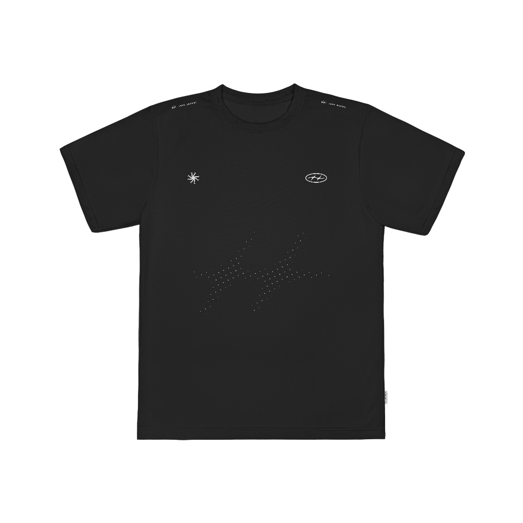 HLWN Running Unisex Short Sleeve Jersey สีดํา - Gideon