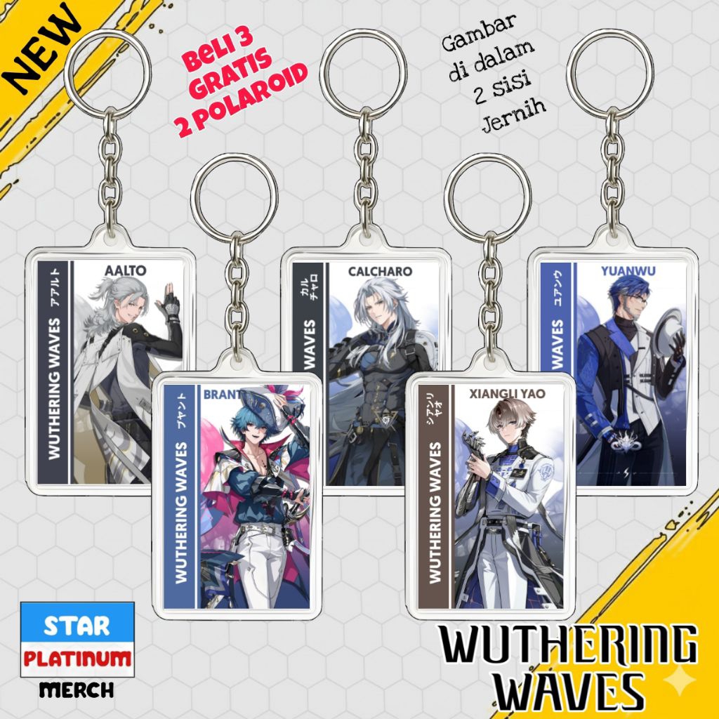 พวงกุญแจ GANTUNGAN Wuthering Waves - พวงกุญแจ Wuthering Waves - พวงกุญแจอะนิเมะเกม - พวงกุญแจ Brant 