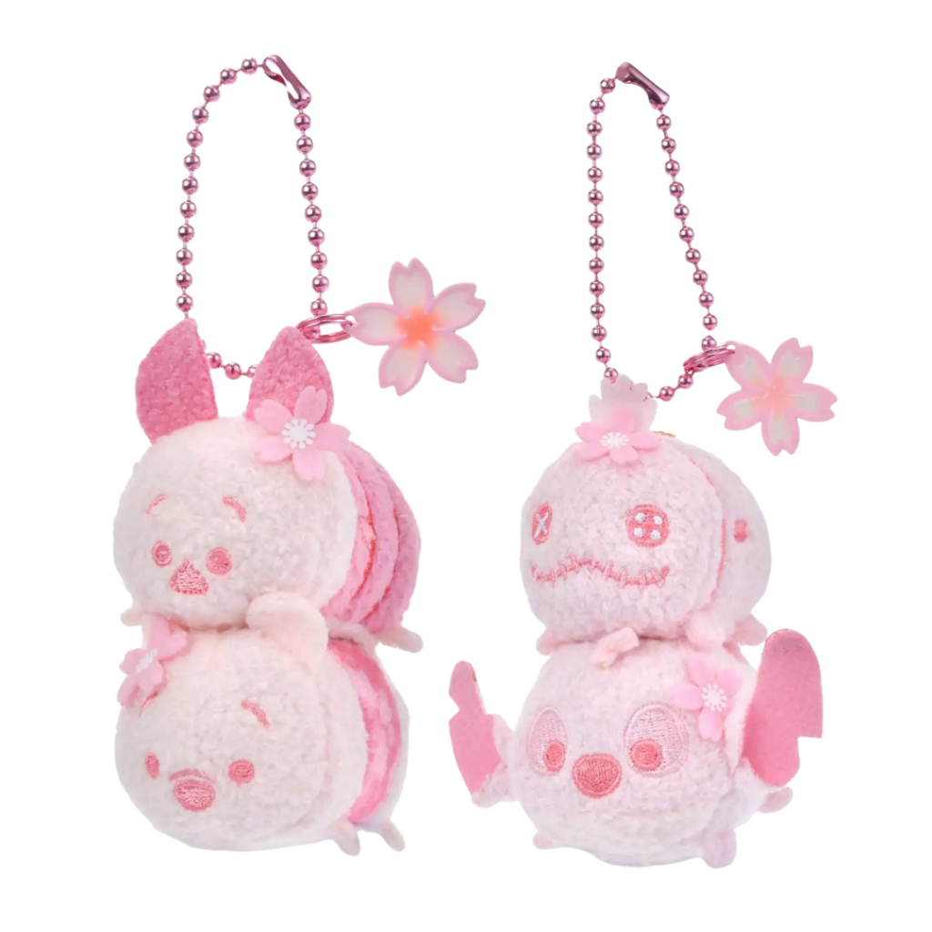 GANTUNGAN KeyChain Mini Plush Disney Tsum Tsum Sakura Winnie the Pooh Stitch Piglet Doll KeyChain