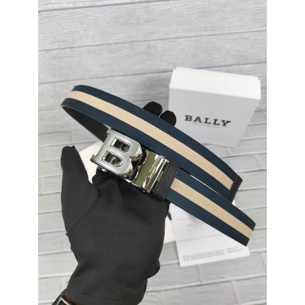 เข็มขัดหนังแท้ผู้ชาย Bally เข็มขัดหัวเข็มขัดผู้ชาย
