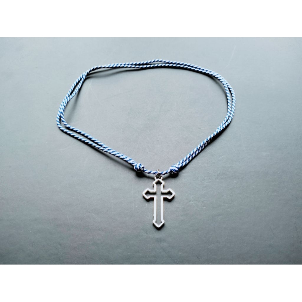 K99 TRIDATU ROPE CROSS NECKLACE สําหรับผู้ชายและผู้หญิง