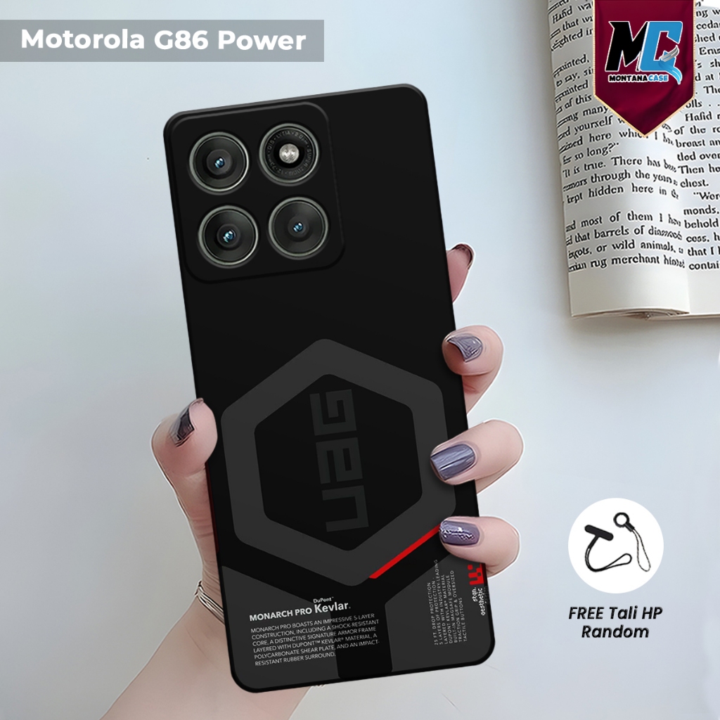 HP MONTANA MONTANA MONTANA | Motorola G86 Power Motif UAG UV Printing Phone Case ฟรีสายคล้องโทรศัพท์