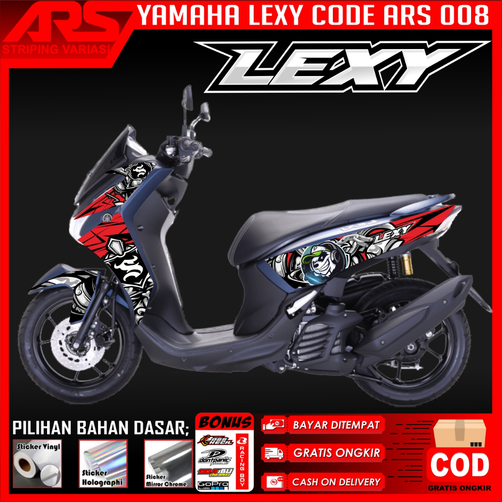 STRIPING Sticker Yamaha LEXI 125 Sticker Yamaha LEXI 125 Striping Yamaha LEXI Simple Racing ARS 008