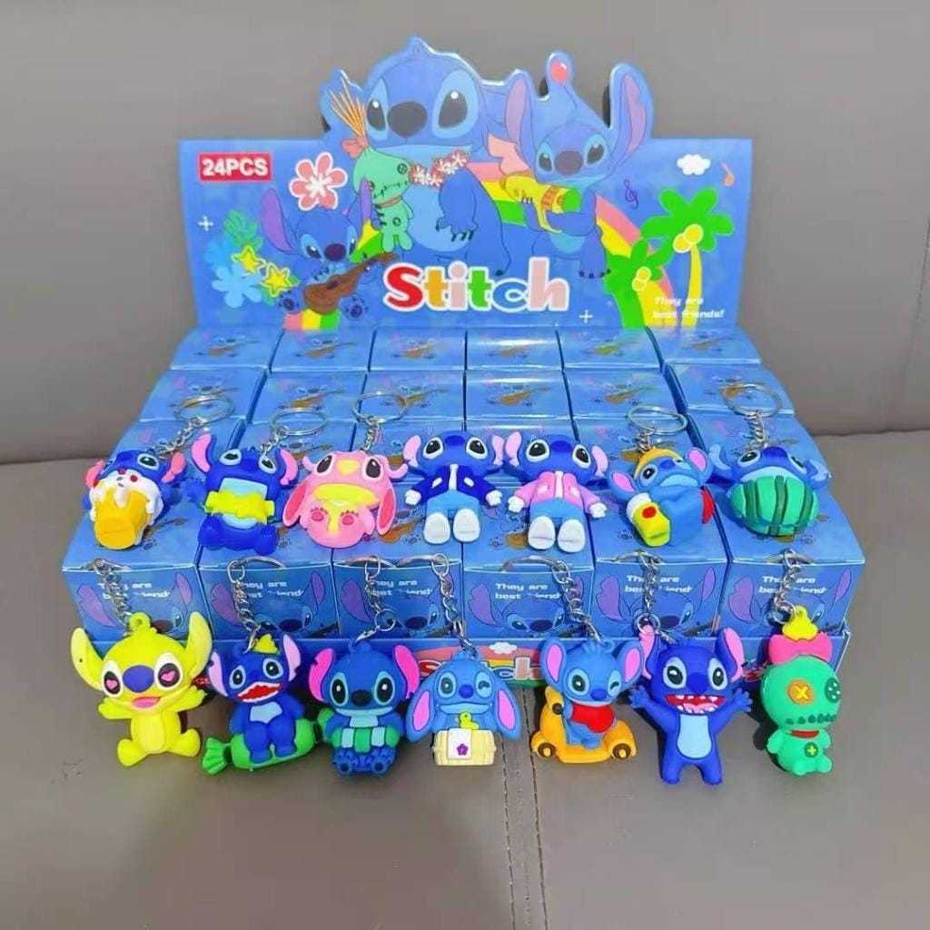 GANTUNGAN 24 ชิ้น พวงกุญแจ Kapipara กล่อง kuromi kapipara ตัวการ์ตูนน่ารัก