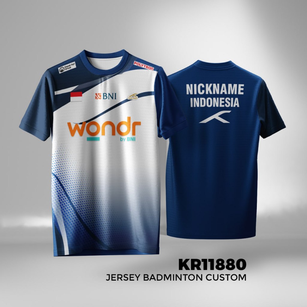 Lining Badminton Jersey Custom Name Dryfit Premium Full Print Size XS-6XL