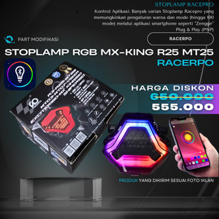 STOPLAMP R25 RACEPRO RGB CONTROL MODE APLIKASI LAMPU BELAKANG R25/MX KING/MT25/DLL