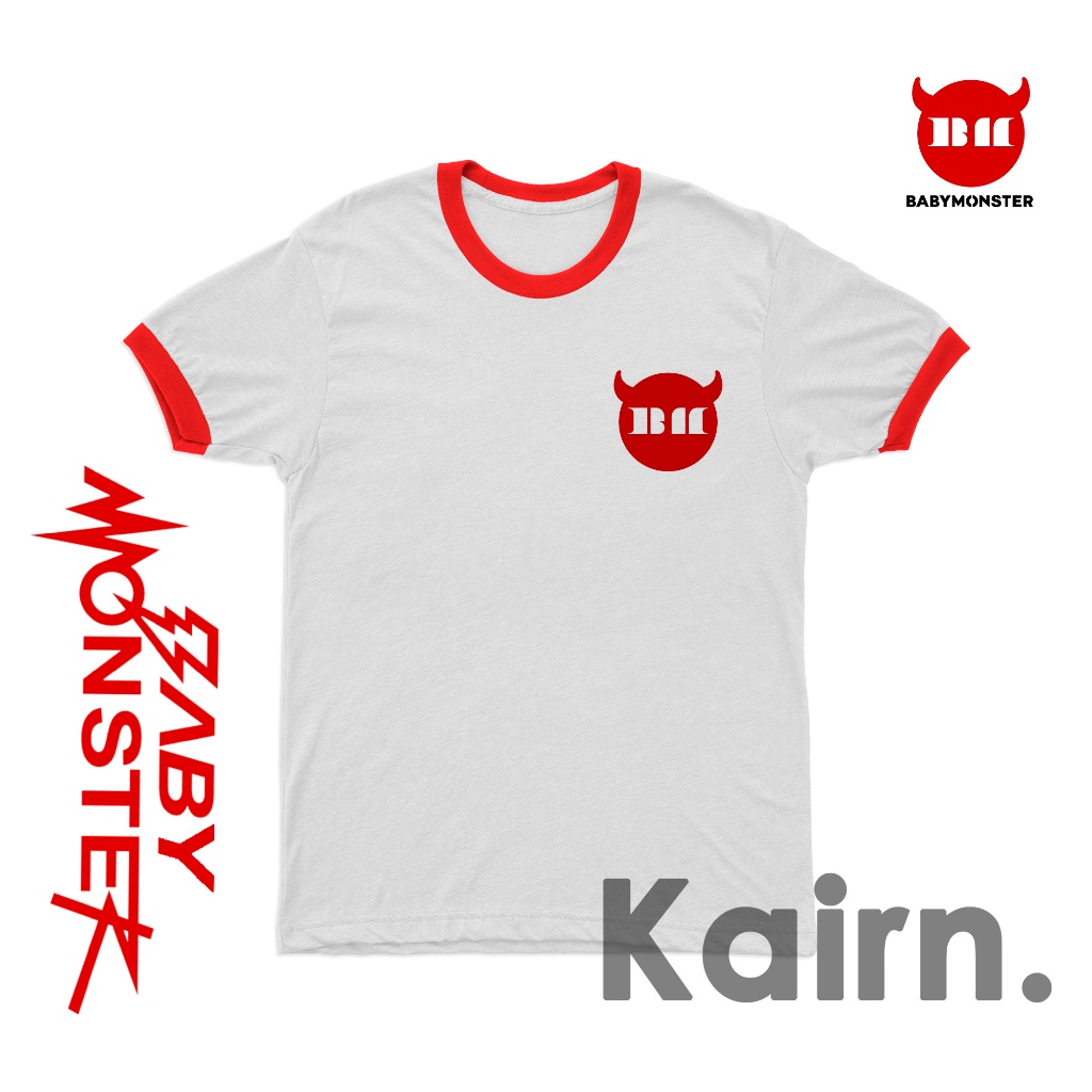 KAIRN - เสื้อยืด RINGER BABYMONSTER / BAEMON HOUSE TSHIRT / BABYMONSTER TSHIRT / เสื้อยืด KPOP