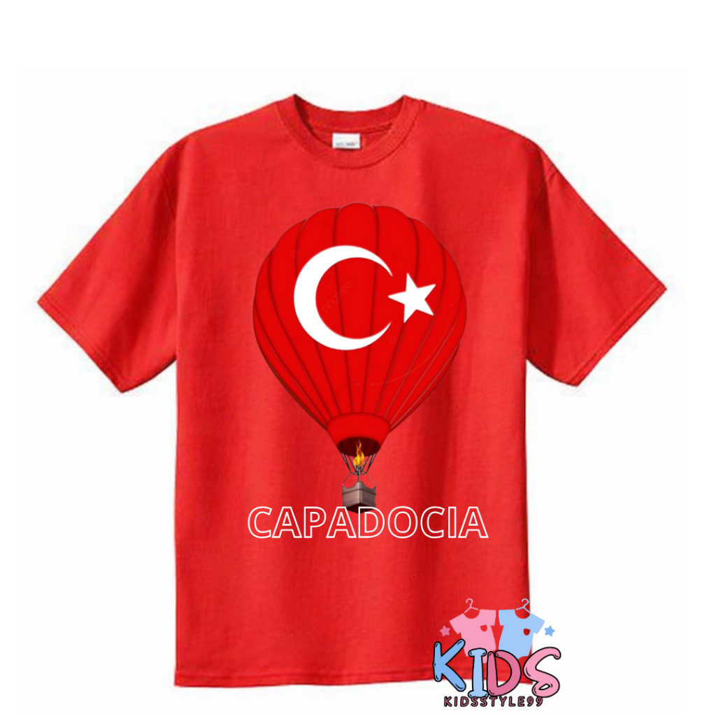 เสื้อยืดเด็ก / เสื้อผ้าเด็ก / เสื้อยืดเด็ก TURKEY COUNTRY TURKEY Motif TURKEY TURKIYE COOL QUALITY