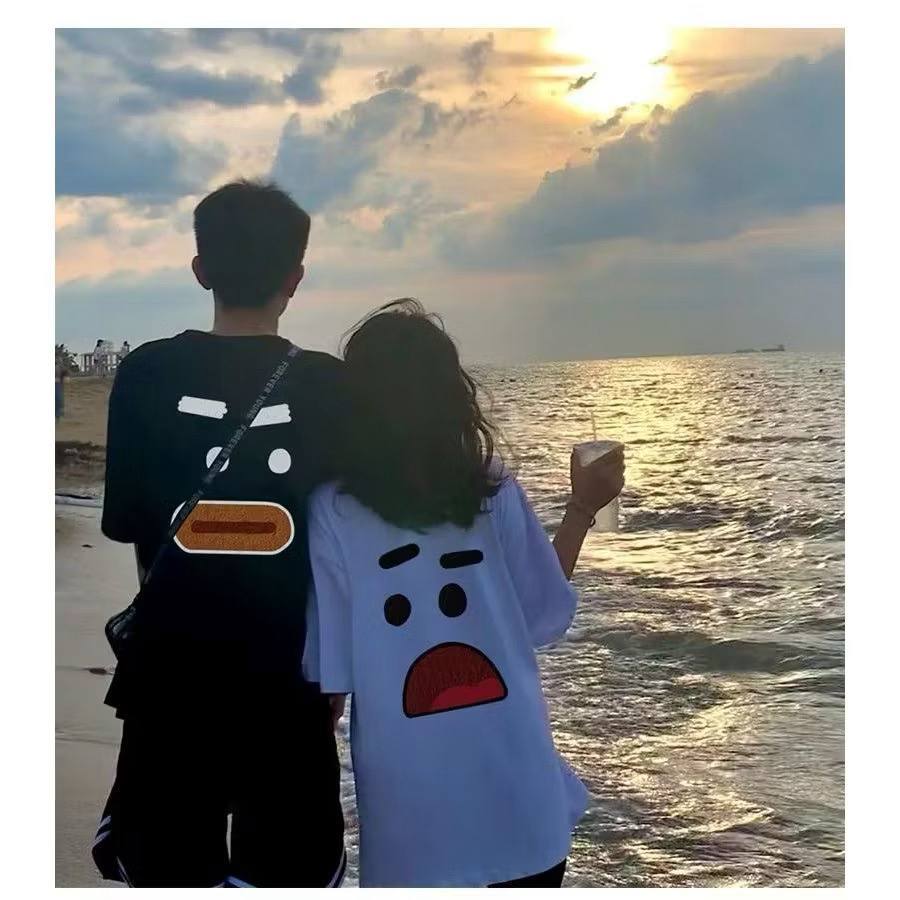 เสื้อยืด COUPLE FACE / COUPLE CLOTHES / COUPLE CLOTHES (GET WOMEN & MEN)