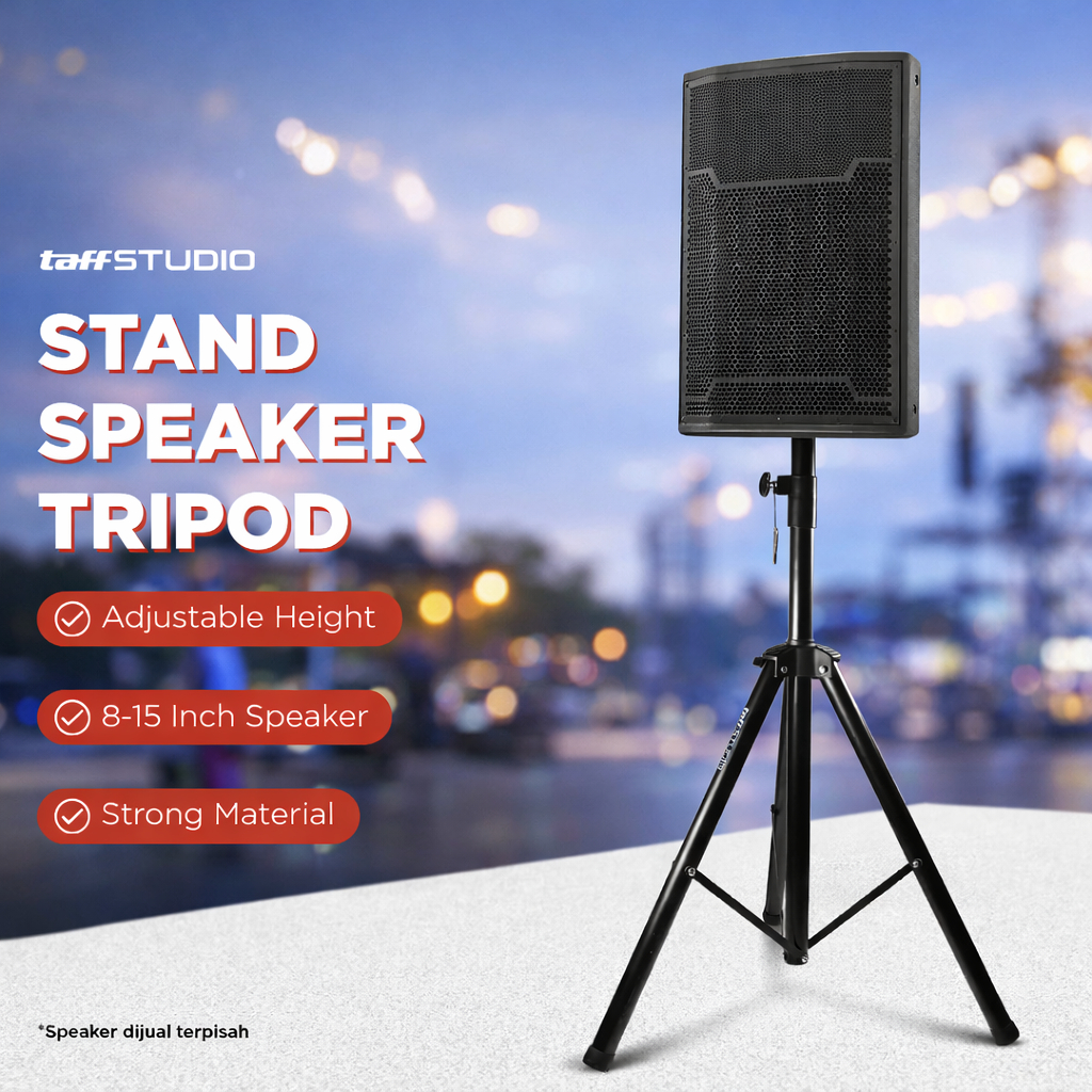 TaffiSTUDIO ขาตั้งขาตั้งกล้องลําโพง 8–15 นิ้วความสูง 1.8M – ขาตั้งเสียงตั้งพื้น SPS-502M