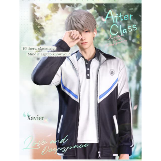 Love and Deepspace LnD After School Jacket คอสเพลย์เล่นเกมสีขาวสีฟ้า